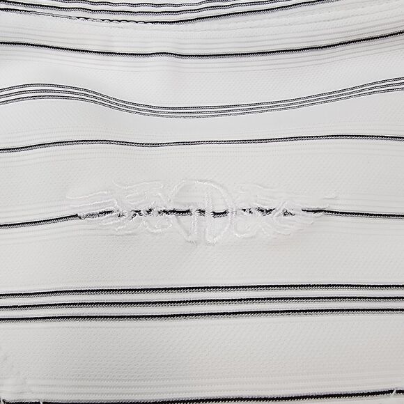 Straight Down Polo Shirt Mens XL White Striped Performance The Farms Golf Club - Picture 13 of 16